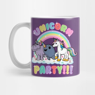 Unicorn Party Narwhal Hippopotamus Hippo Mug